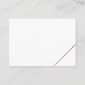 バラ金ゴールドフレームスクリプトホワイトシンプル披露宴 エンクロージャーカード (裏面)