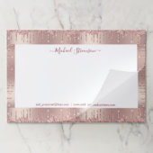 バラ金ゴールドフレーム紙パッパーソナライズされたドあなたのデザイン ペーパーパッド (折り畳み)