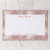 バラ金ゴールドフレーム紙パッパーソナライズされたドあなたのデザイン ペーパーパッド (正面)