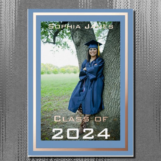 バラ金ゴールドフレーム – 2024年クラス 箔招待状