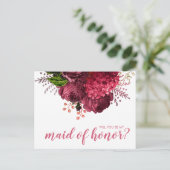バラ金ゴールドフローラが私のメイド・オブ・オーナー（花嫁付き添い人） インビテーションポストカード (スタンド正面)