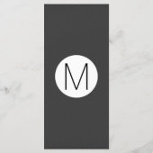 バラ金ゴールドフローラとネイビーブルー結婚式 プログラム (裏面)