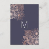 バラ金ゴールドフローラとネイビー結婚ブルの情報 エンクロージャーカード (裏面)