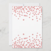 バラ金ゴールドフローラと紙吹雪70歳の誕生日パーティー 招待状 (裏面)