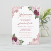 バラ金ゴールドフローラキンセアニェラ15th誕生日 招待状 (スタンド正面)