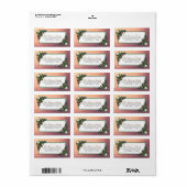 バラ金ゴールドフローラクリスマス住所 シール (フルシート)