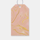 バラ金ゴールドフローラグリッターブライダルシャワーメッセージカード ギフトタグ (裏面)