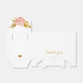 バラ金ゴールドフローラグリッターブライダルシャワー フェイバーボックス (折り畳みなし)