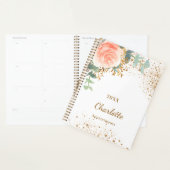 バラ金ゴールドフローラグリッターユーカリプトゥスモノグラム2024 プランナー手帳 (ディスプレー)