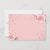 バラ金ゴールドフローラグリッター30th Birthday Script サンキューカード (裏面)