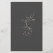 バラ金ゴールドフローラシルエットウェディングレセプションメニュー (裏面)