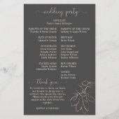 バラ金ゴールドフローラシルエット結婚式 プログラム (裏面)