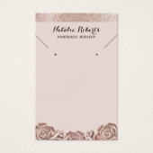 バラ金ゴールドフローラジュエリーイヤリングネックレスディスプレイ (正面)