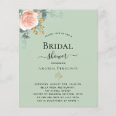 バラ金ゴールドフローラセージ緑の予算ブライダルシャワー (正面)