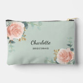 バラ金ゴールドフローラセージ緑の花嫁 アクセサリーポーチ (裏面)