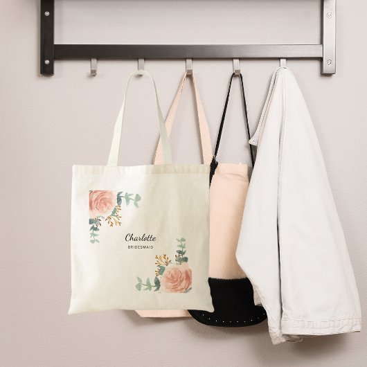 バラ金ゴールドフローラセージ緑の花嫁 トートバッグ