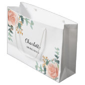 バラ金ゴールドフローラセージ緑の花嫁 ラージペーパーバッグ (正面アングル)