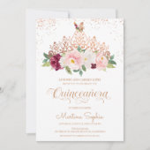 バラ金ゴールドフローラティアラ&バタフライキンセアニェラ 招待状 (正面)