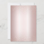 バラ金ゴールドフローラティーポット赤面フォイルブライダル茶 招待状 (裏面)