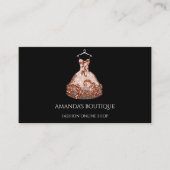 バラ金ゴールドフローラドレスロゴファッションイベントスタイリスト 名刺 (正面)