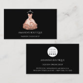 バラ金ゴールドフローラドレスロゴファッションイベントプランナー 名刺 (正面/裏面)