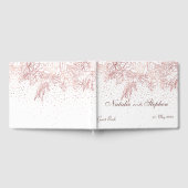 バラ金ゴールドフローラドードル結婚紙吹雪 ゲストブック (全面)