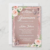 バラ金ゴールドフローラバタフライスパークルキンセアニェラ 招待状 (正面)