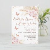 バラ金ゴールドフローラバターキスベビーシャワー 招待状 (スタンド正面)