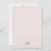 バラ金ゴールドフローラバターキスベビーシャワー 招待状 (裏面)