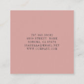 バラ金ゴールドフローラバナーイベントプランナー スクエア名刺 (裏面)