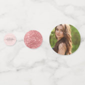 バラ金ゴールドフローラパーソナライズされたキンセアニラパーティー コンフェッティ (正面)