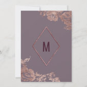 バラ金ゴールドフローラパープルモーブブルンチアンドバブル 招待状 (裏面)