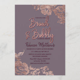 バラ金ゴールドフローラパープルモーブブルンチアンドバブル 招待状