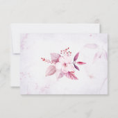 バラ金ゴールドフローラピンクパープルジオメトリックベビーシャワー サンキューカード (裏面)