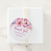 バラ金ゴールドフローラピンクパープルベビーガールベビーシャワー フェイバータグ (インサイチュ)