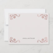 バラ金ゴールドフローラフェアリータ結婚ーズ サンキューカード (裏面)