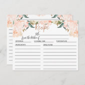 バラ金ゴールドフローラブライダルシャワーレシピカード ポストカード (正面/裏面)