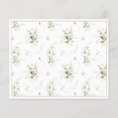 バラ金ゴールドフローラベビーバニーシャワーアドバイスカード (裏面)