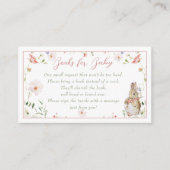 バラ金ゴールドフローラベビーバニーベビーシャワー エンクロージャーカード (正面)