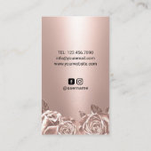 バラ金ゴールドフローラポーランドボトル爪、 ネイルマニキュリスト 名刺 (裏面)