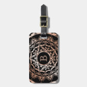バラ金ゴールドフローラマンダラモノグラム ラゲッジタグ (正面縦)