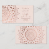 バラ金ゴールドフローラマンダラ赤面ヨガインストラクター 名刺 (正面/裏面)