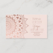 バラ金ゴールドフローラマンダラ赤面ヨガインストラクター 名刺 (正面)