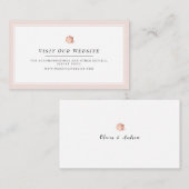 バラ金ゴールドフローラミニマリストWebサイト挿入カード プレイスカード (正面/裏面)