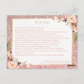 バラ金ゴールドフローラメイクアップリップの指示のヒント ポストカード (裏面)