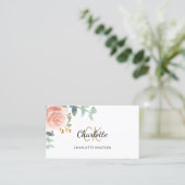 バラ金ゴールドフローラモノグラム写真Qrコード 名刺 (スタンド正面)