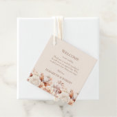 バラ金ゴールドフローラモノグラム結婚のウェルカムギフトラベル フェイバータグ (インサイチュ)