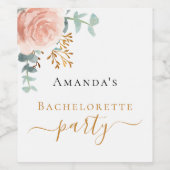 バラ金ゴールドフローラユーカリバチェロレッテ ワインラベル (シングルラベル)