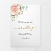 バラ金ゴールドフローラユーカリ結婚プス 三つ折りプログラム (カバー)