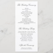 バラ金ゴールドフローラリース庭園の結婚式プログラム プログラム (裏面)